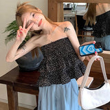 Bonnyshow Pleated Skirt Women Summer New Black Fashion Print Partywear Casual Slim Pleated Mini Skirt Elegant Female Versatile Skirt