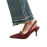 Bonnyshow  Summer High Heel Women Sandals Fashion Butterfly-knot Dress Singbacks Pumps Elegant Party Wedding Female Shoes