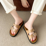 Bonnyshow  Female Shoes Ladies' Slippers Platform 2025 Summer Soft Slides Retro Concise Slippers Women Summer Shoes Slides Pantofle Platfor