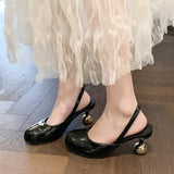 Bonnyshow  Designer Cover Toe Women Sandals Concise Party Dress Singbacks Pumps Summer Strange Style Women's Sandalias