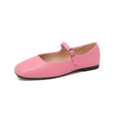Bonnyshow  Spring new soft leather ladies shoes Retro Elegant Mary Jane footwear Casual versatile single shoe Women's fashion comfort shoes