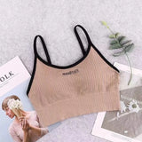 Bonnyshow New Sports Bra For Women Gym Sexy Crop Top Bra Women Cotton Underwear Soft Comfort Tube Tops Female Brassiere Tops For Girls