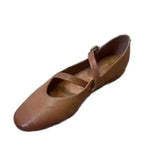 Bonnyshow  Flats Mary Jane Shoes Women Retro Sole Leather Ballet 2025 Spring Trend Dress Elegant Shoes Casual Shallow Comfort Zapatos Mujer