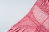 Bonnyshow  Lace Patchwork Vacation Beach Dresses for Women 2025 Summer Sexy Halter Neck Backless Long Maxi Pink Birthday Party Prom Dress