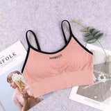 Bonnyshow New Sports Bra For Women Gym Sexy Crop Top Bra Women Cotton Underwear Soft Comfort Tube Tops Female Brassiere Tops For Girls