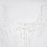 Bonnyshow  Embroidery Solid French Elegant Dress Sexy Hook Bodycon Vintage Sleeveless Clothings Elastic Chic Vacation Outfits