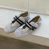 Bonnyshow  Flats Women's Sports Shoes Fashion Sneakers Casual Shallow Loafers Shoes 2025 Summer Walking Ballet Trend Sneakers Women