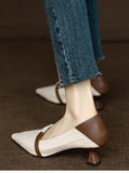 Bonnyshow  New Women Heels Loafers Footwear Elegant Slingback Pointed Slip on Party Lady Pumps Shoes Fashion Comefortable Zapatos De Mujer
