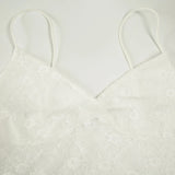 Bonnyshow  Lace Sheer Spliced Women Camisole Tops Summer Sweet Chic Fashion Sexy Slim Fit New Trendy Solid Blouses