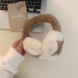 Bonnyshow Star Fluffy Ear Muffs Women Outdoor Cold Proof Ear Cover Warm Winter Headphones Earplugs Cold Protection Winter Accessoriess