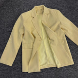 Bonnyshow  Elegant Women's Blazer Skirts Suit Long Sleeve Turn-Down Collar Fake Pocket Sets 2025 Summer Autumn 2 Pieces Set Lady New