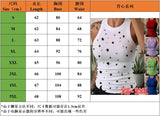 Bonnyshow  Women's Printed Round Neck Racerback Vest   Women's Sexy Summer Camouflage Printed Sleeveless Vest Women's Large Tank Top