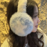 Bonnyshow Star Fluffy Ear Muffs Women Outdoor Cold Proof Ear Cover Warm Winter Headphones Earplugs Cold Protection Winter Accessoriess
