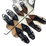 Bonnyshow  Summer 2025 Women's Versatile Fairy Tale Style Semi-Closed Flat Sandals with Skirt Buckle Thick Heel All-Match Flat Shoes
