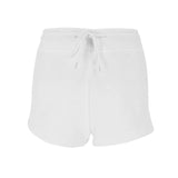 Bonnyshow Women Pants White New Summer Sweet Fashion Drawstring Pants Sexy Club Casual Loose Party Female Versatile Simple Knitted Shorts