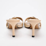 Bonnyshow  Luxury Designer Summer High Heel Women Slippers Elegant Open Toe Dress Slides Outdoor Gladiator Shoes
