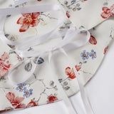 Bonnyshow  Fashion Bandage Skinny Floral Prints Women Camisole Tops Square Neck Sweet Backless Blouses