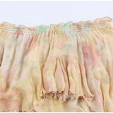 Bonnyshow  Elegant Irregular Women's Skirt Beach Printing Flower Ruffle Hem Ankle-length Female Skirts 2025 Summer Fashion Lady Outwear