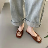 Bonnyshow  Flats Slippers Women Open Toe Sandals Summer Flip Flops Casual Shoes 2025 Trend Dress Party Shoes Woman Slides Designer