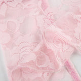 Bonnyshow  Lace Sheer A-Line Ruffle Mini Skirt Set For Women Halter Tie Backless Tank Top Short Skirt Sexy Vacation Two-Piece Outfit