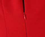 Bonnyshow  Sexy Red Halter Dress Women Slim Low Waist Spliced 3D Flower Swing A-lined Backless Short Dresses Summer Robe