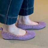 Bonnyshow  Fashion Shallow Women Ballet Flats Shoes Casual Female Slip On Footwear Designer Shallow Women Comfort Soft Sole Flats Shoes