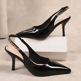 Bonnyshow  Summer Fashion Women High Heel Sandals Ladies Casual Stripper Party Dress Singbacks Sandalias
