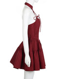 Bonnyshow  Bow Sexy Solid Women's Evening Gown Summer Elegant Chic Clubwear Party Dress Aesthetic Retro Fashion Outfits