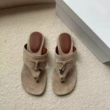 Bonnyshow  Summer New Fashion Versatile Flat Toe Flip-flops Women's Outdoor Holiday Beach Shoes Casual Sandals