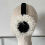 Bonnyshow Korea Women's Wool Warm Earmuffs Solid Plush Outdoor Skiing Cycling Windproof Cold Ear Muffs Women Anti-freezing Earmuffs Winter
