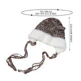 Bonnyshow Winter Knitted Plush Hat for Women Cute Cat Ear Woolen Ear Protection Cap Outdoor Windproof Cycling Caps Bomber Bonnet