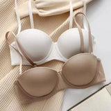 Bonnyshow Seamless Bras For Women Soft Underwear Push Up Bra 1/2 Cup Bralette Comfort Invisible Brassiere Nonwire Simple Sexy Lingerie