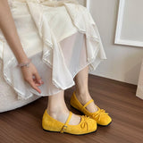 Bonnyshow  New Spring Butterfly-knot Women Ballet Shoes Fashion Outdoor Dress Shoes Female Street Style Soft Sole Flats Shoes