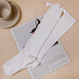 Bonnyshow Bow Knot Lolita Socks Women Girls Long Socks Lolita Soft Jk Uniform Knee Socks Autumn Winter Bowknot Sweet JK Knitted Stockings