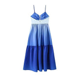 Bonnyshow  Open Back BabYoung Midi Women Elegant Grandient Cutout Sleeveless Maxi Dress Summer Bodycon Feminino Evening Party Clothing