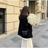 Bonnyshow  Fashion Pleated  Spliced Long Skirt Suits Women Knitted Chic Button V Neck Lady Vest Set High Waist Zipper Skirt Summer Set