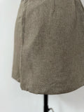 Bonnyshow  Coffee Linen Skirt Set Sleeveless Top Vest Short Skirts Summer New Fashion High End Casual Commuting Two Piece Set Women Outfits