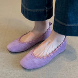 Bonnyshow  Fashion Shallow Women Ballet Flats Shoes Casual Female Slip On Footwear Designer Shallow Women Comfort Soft Sole Flats Shoes
