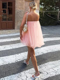 Bonnyshow  Sweet Invisible Straps Dress Women Elegant Applique Multilayer Mesh Summer Fashion Sexy Midnight Birthday Party Bodycon