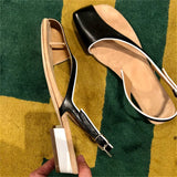 Bonnyshow  Designer Women Sandals Black Low Heel Shoes Woman 2025 Trend Peep Toe Summer Beach Slippers Flip Flops Gladiator Sandalias Mujer