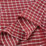 Bonnyshow  Plaid Print Retro Casual Blouses Fold Button Basic Slim Sexy 90s Streetwear Clothings Aesthetic Y2k Summer Outfits