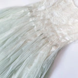 Bonnyshow  Delicate Green Spaghetti Strap A-Line Tulle Dress Elegant Women's Lace Romantic Evening Party Dresses Chiffon Gown