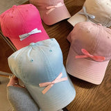 Bonnyshow Korean Ins Bow Knot Baseball Cap Summer and Spring Sun Protection Japanese Y2k Fashions Baseball Cap Travel Beach Hat Women