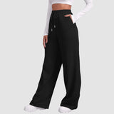 Bonnyshow Wide Leg Pants For Women’S Fleece Lined Sweatpants Straight Pants Bottom All-Math Plain Fitness Joggers Pants Travel Basic