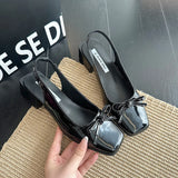 Bonnyshow  Summer Fashion Cover Toe Women Sandals Causal Street Style Dress Singbacks Mules Shoes Zapatos De Mujer