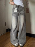 Bonnyshow Y2k Vintage Baggy Jeans Woman's Korean Fashion Denim Pants Harajuku Kpop Streetwear Trousers Japanese 2000s Style Spring