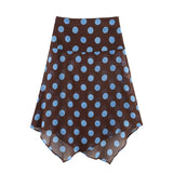 Bonnyshow  2025 Summer Casual Dot Printed Women Suit Fashion Halter Backless Sleeveless Zipper Tops Elegant Elegant Ladies Skirt Set