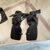 Bonnyshow  Fashion Rome Sandals Women Summer Lace Up Cross-Tied Stiletto High Heels Peep Toe Shoes Female Square Heel Sandal Zapatos Mujer