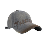 Bonnyshow Punk Letter Baseball Cap for Women Streetwear Vintage Print Snapback Hat Summer Adjustable Duck Tongue Caps