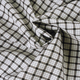 Bonnyshow  Back Tie-up Bow Checkerboard Shirt Women's Fall Spring Single-breasted Turn-down Collar Blouses Ladies Retro Plaid Tops
